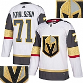 Vegas Golden Knights #71 William Karlsson White With Special Glittery Logo Adidas Jersey,baseball caps,new era cap wholesale,wholesale hats
